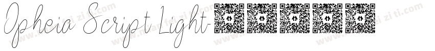 Opheia Script Light字体转换
